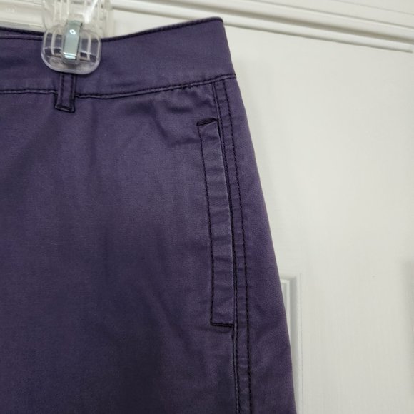 Nine West Jeans Ladies Shorts Cotton Spandex Blend Size 14/31 4 " Inseam Purple - Picture 5 of 10